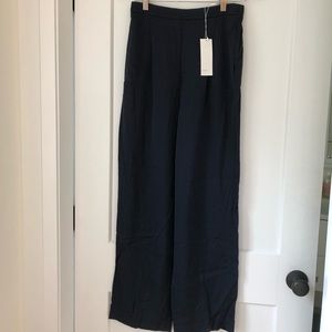Vince navy satin pants, size M